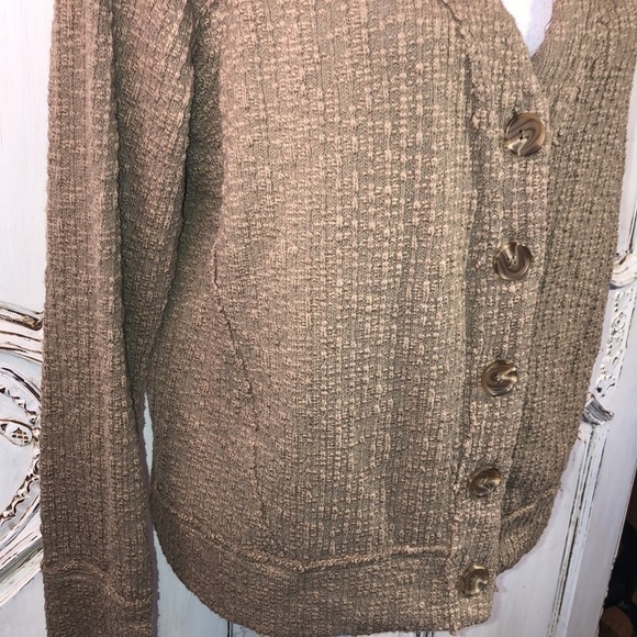 Two by Vince Camuto Nubby Textured Long Sleeve Cardigan Sweater Size Medium - Picture 2 of 7